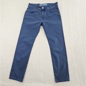 Jacob Cohen Tailored Jeans Men's 31x29 Med Wash Blue Stretch Tapered Leg Luxury